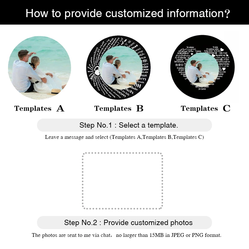 Personalized Photo Projection Keychain Custom Heart Photo Keyring Projection Keychain for Women Anniversary Memorial Gifts