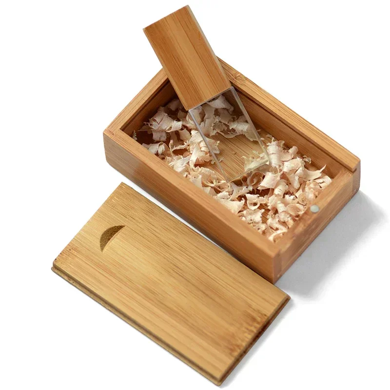 JASTER Crystal Wooden usb flash drive pen drive U disk memory stick pendrive 4GB 8GB 16GB 32GB 64GB wedding gift thumb drive