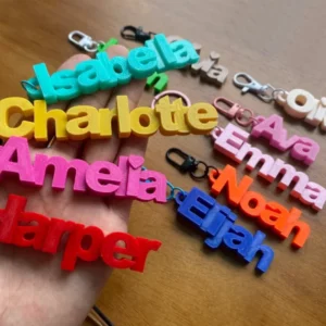Custom Name Acrylic Keychain Personalized Backpack Lunch Box Tag Purse Birthday Party Wedding Pavor Anniversary Gift