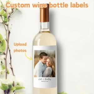 Personalized gift labels, custom wine labels, photo stickers, suitable for personalized wedding items, anniversary couple gifts