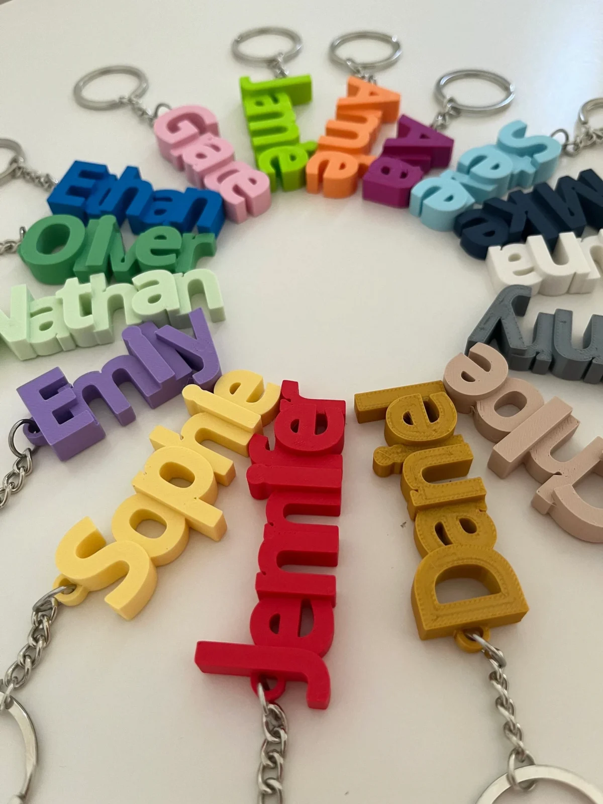 2025Versatile POD customized acrylic keychain 3D printed backpack pendant personalized name birthday gift